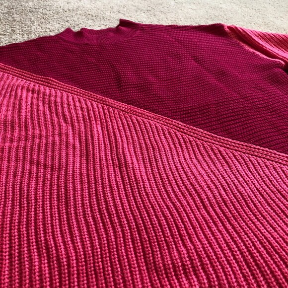 NWOT Shein ColorBlock Long-Sleeve Oversize Knit Sweater Top - Picture 2 of 9